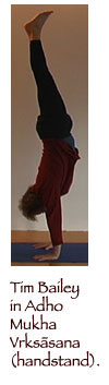 Tim Baily in a handstand