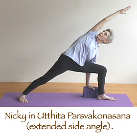 Nicky in extended lateral position.